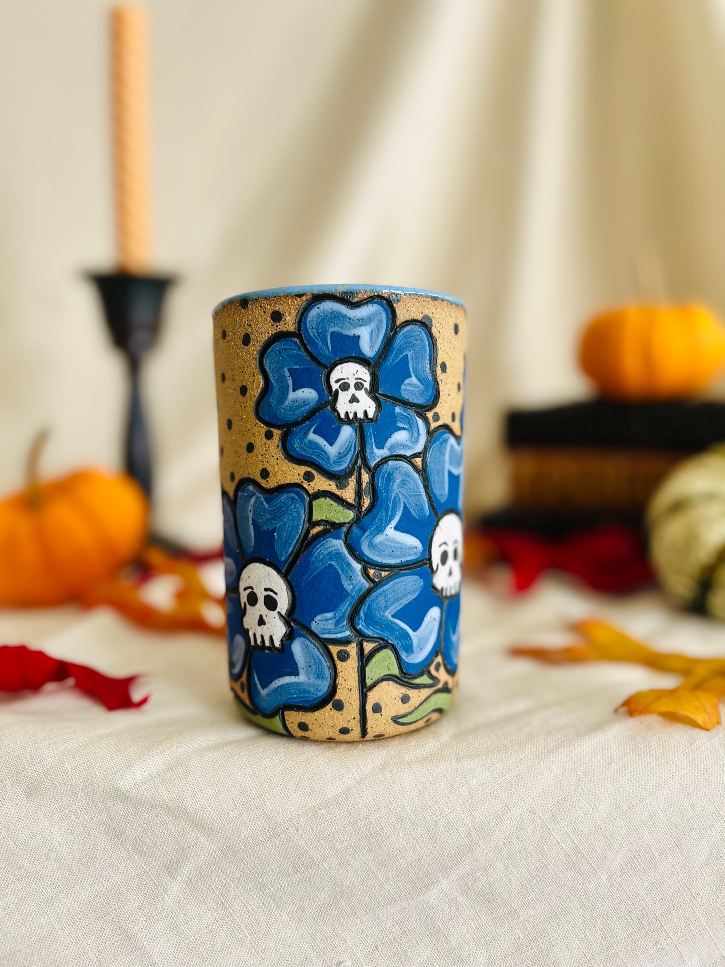 Skull Flowers Mug