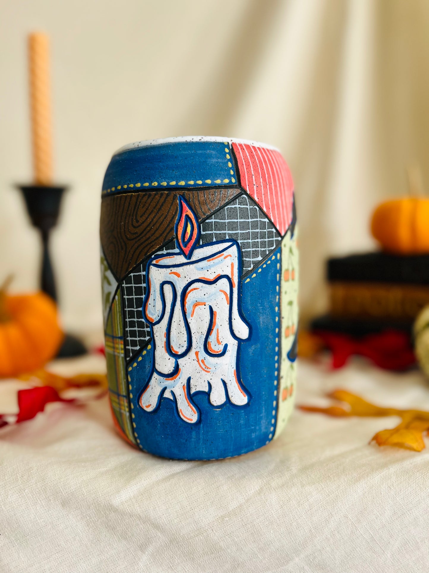 Spooky Patchwork Utensil Holder