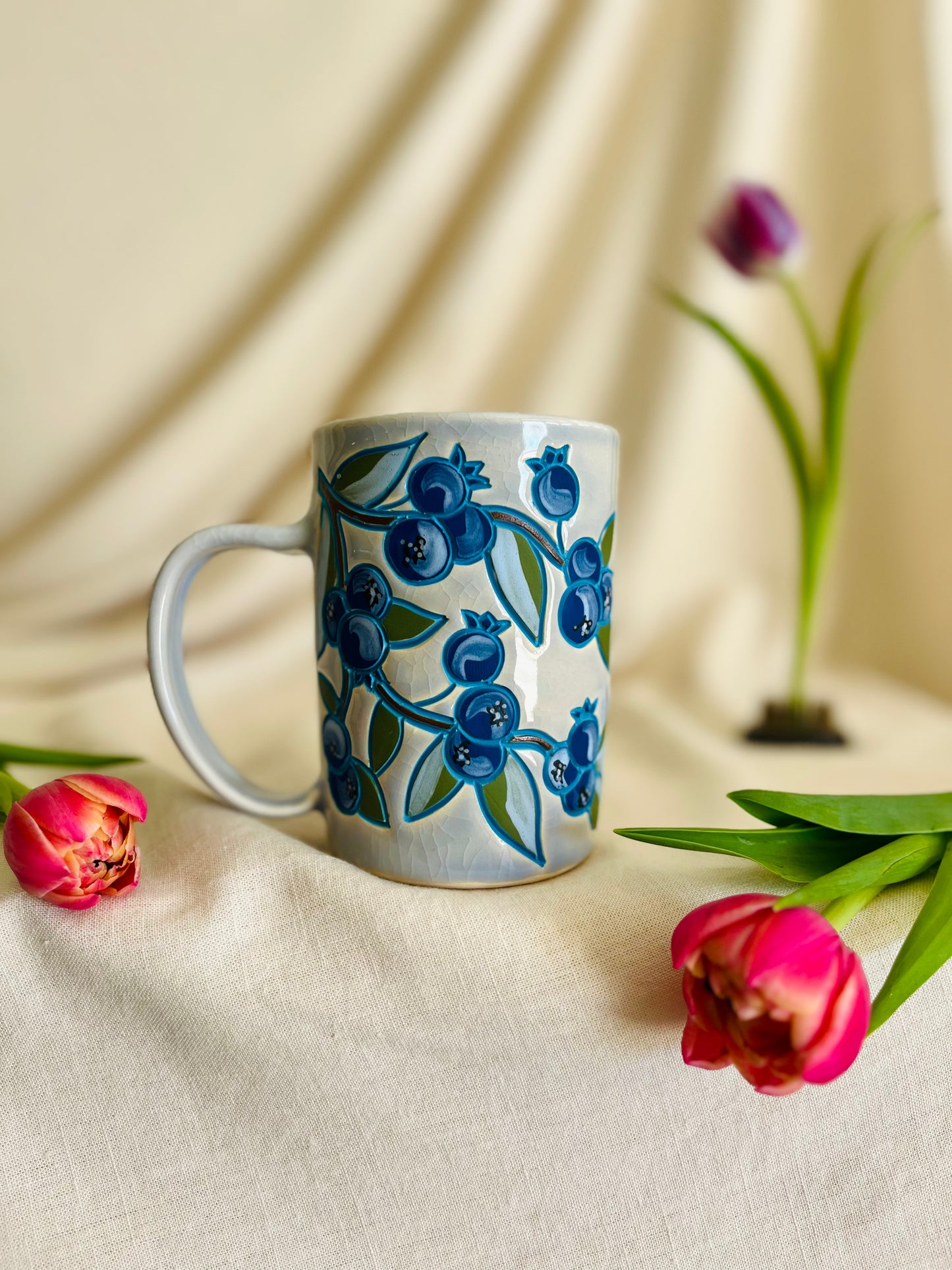 Blueberry Mug: cloud blue
