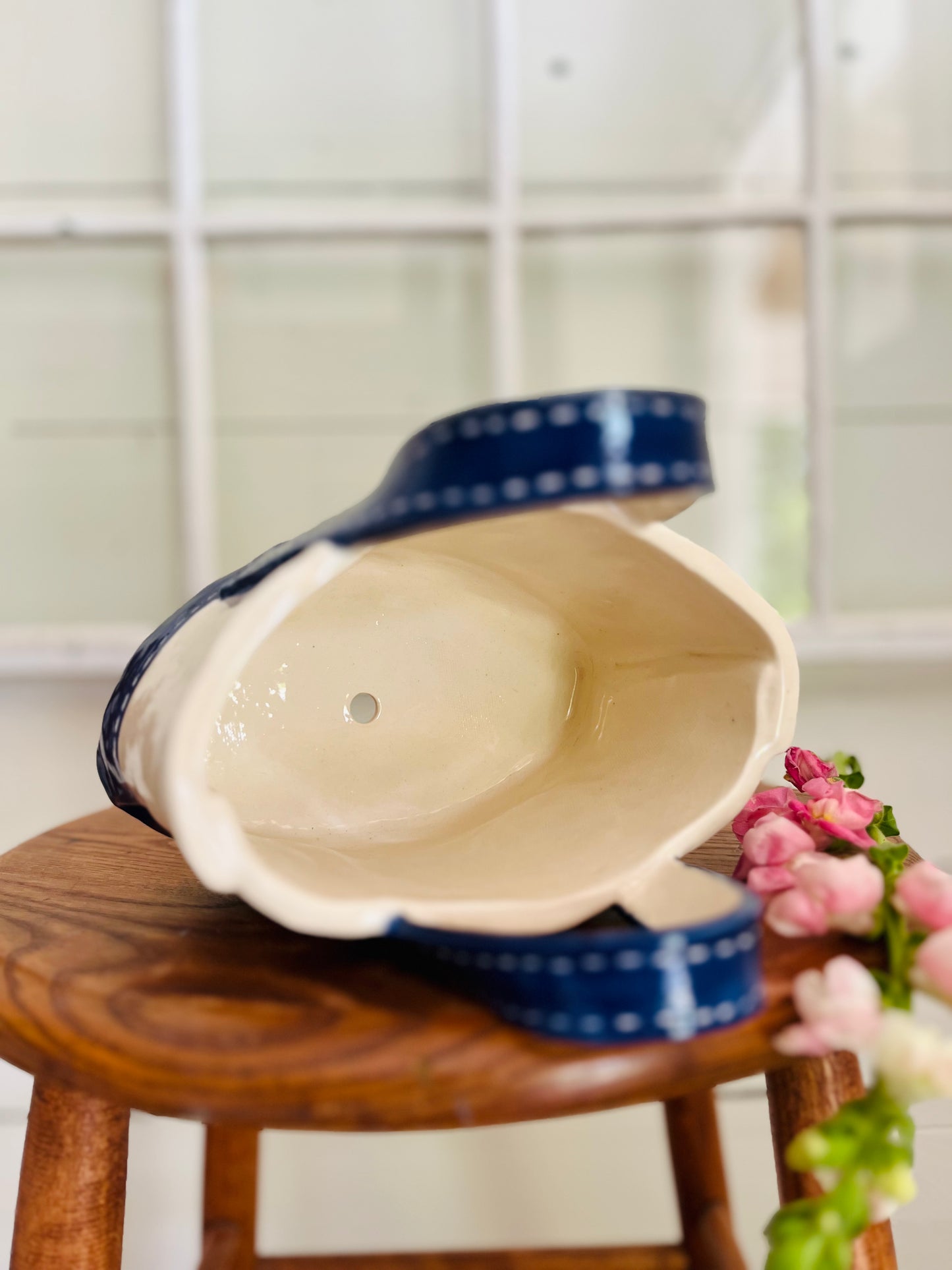 Tote Bag Planter: medium blue