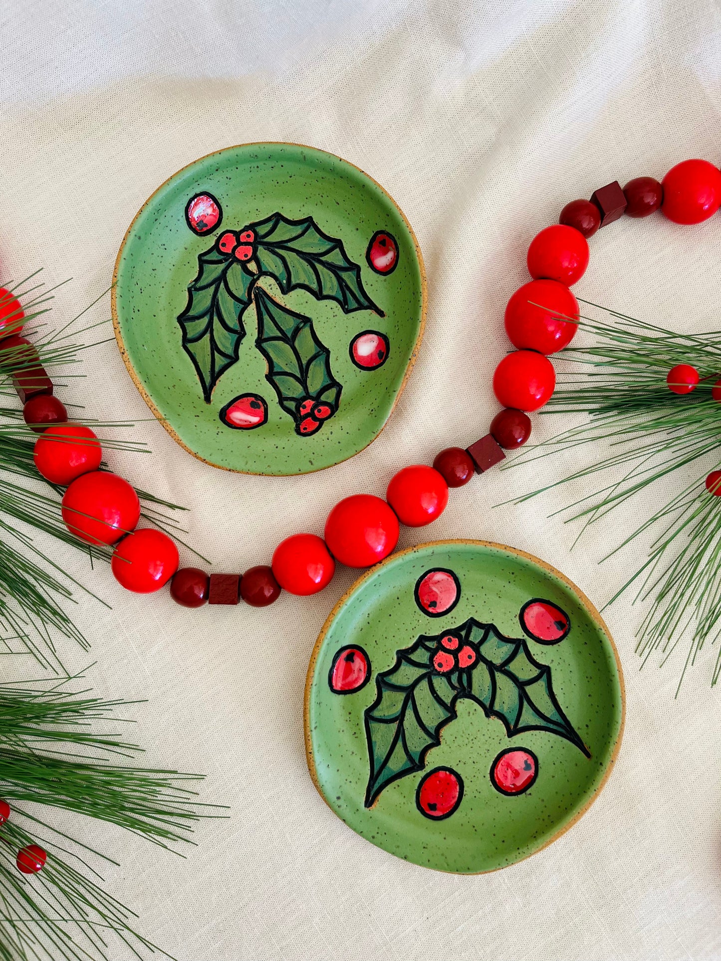 Holly + Cranberry Spoon Rest