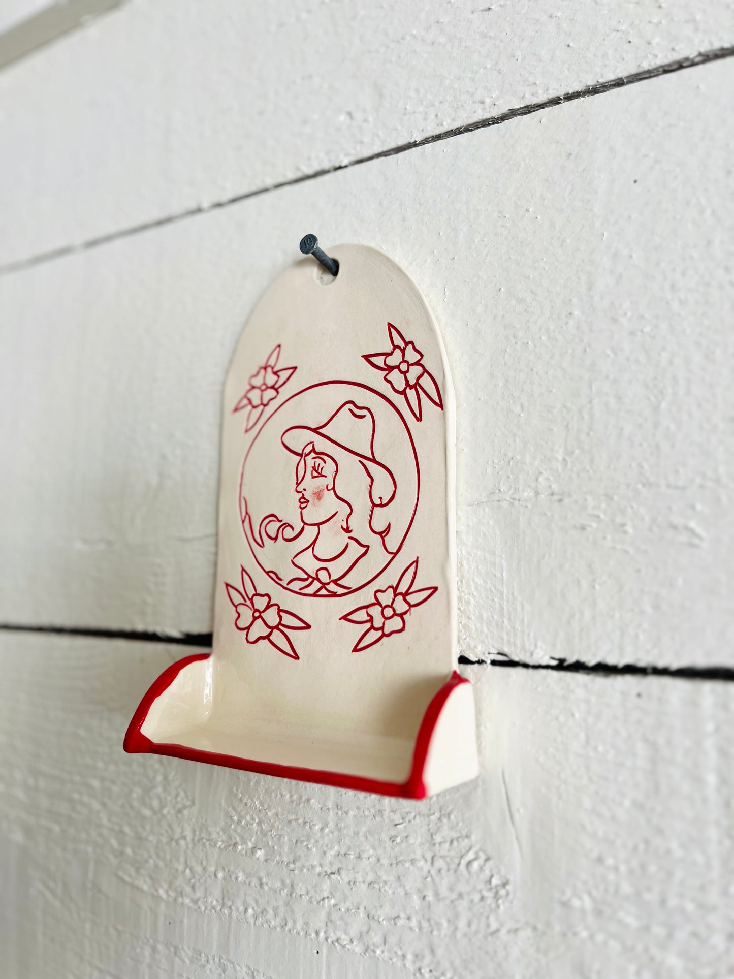 Wall Hanging: cowgirl shelf (small)