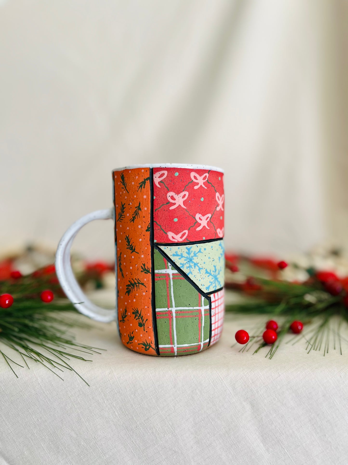 Holiday Patchwork Mug 2