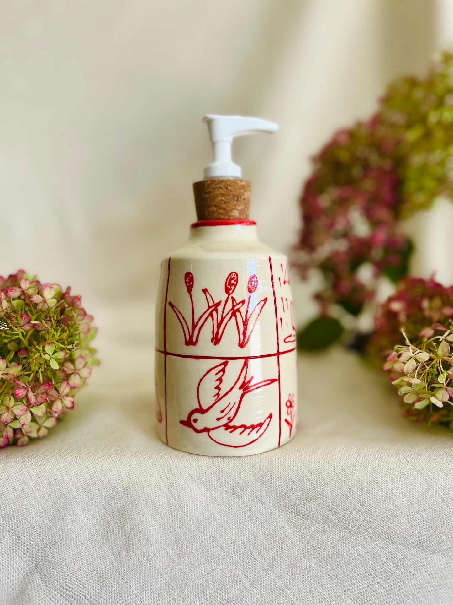 Redwork Quit Soap Dispenser