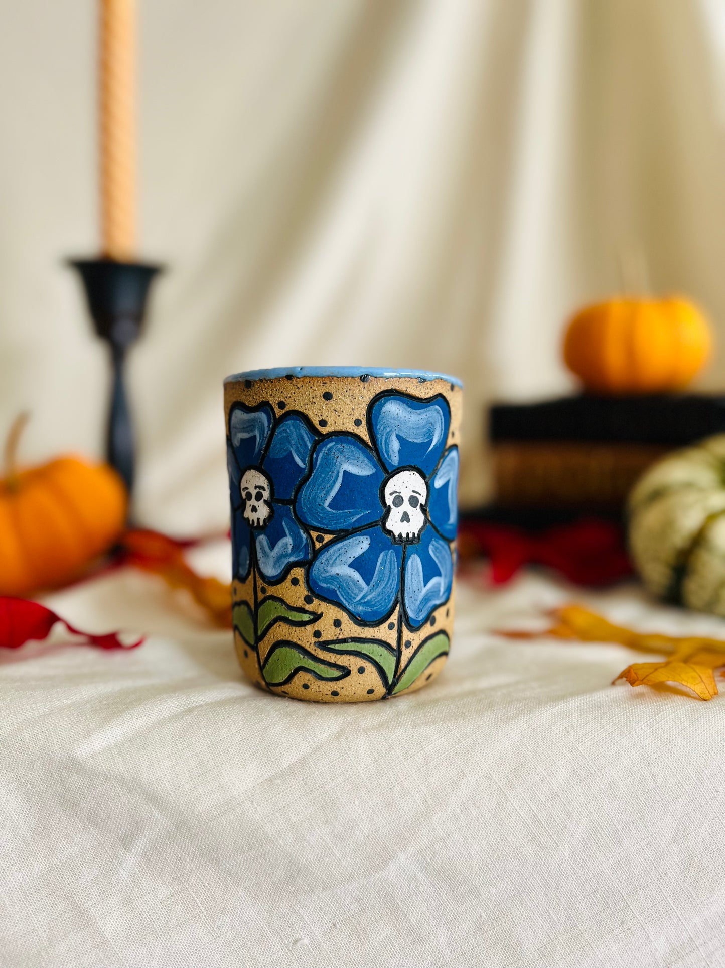 Skull Flowers Cup