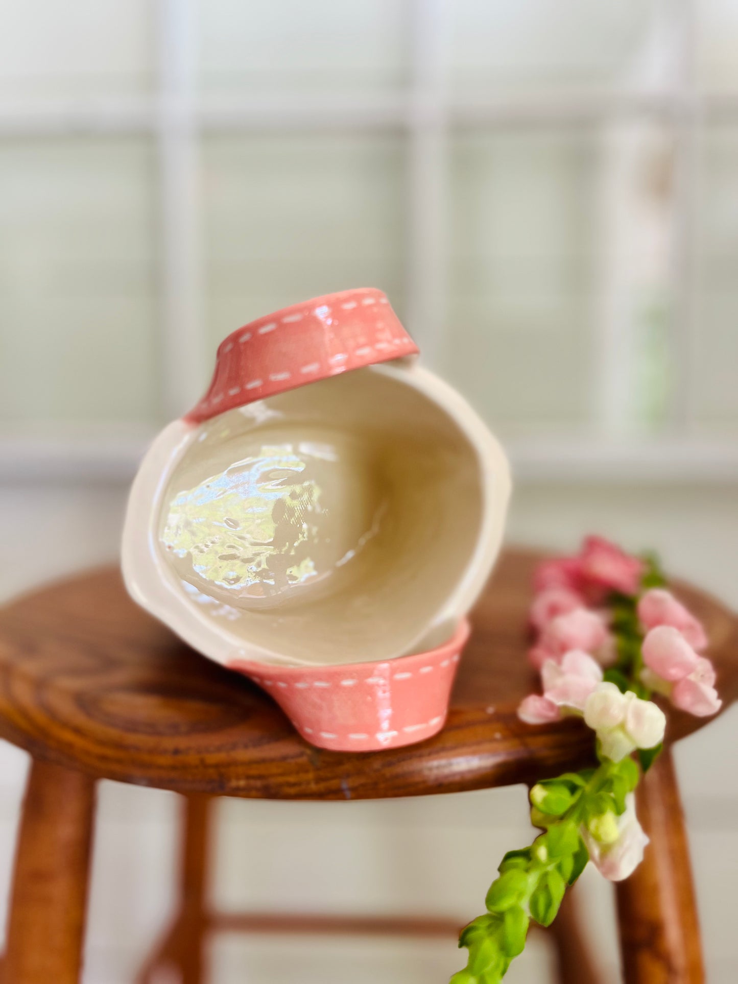 Tote Bag Vase: mini pink