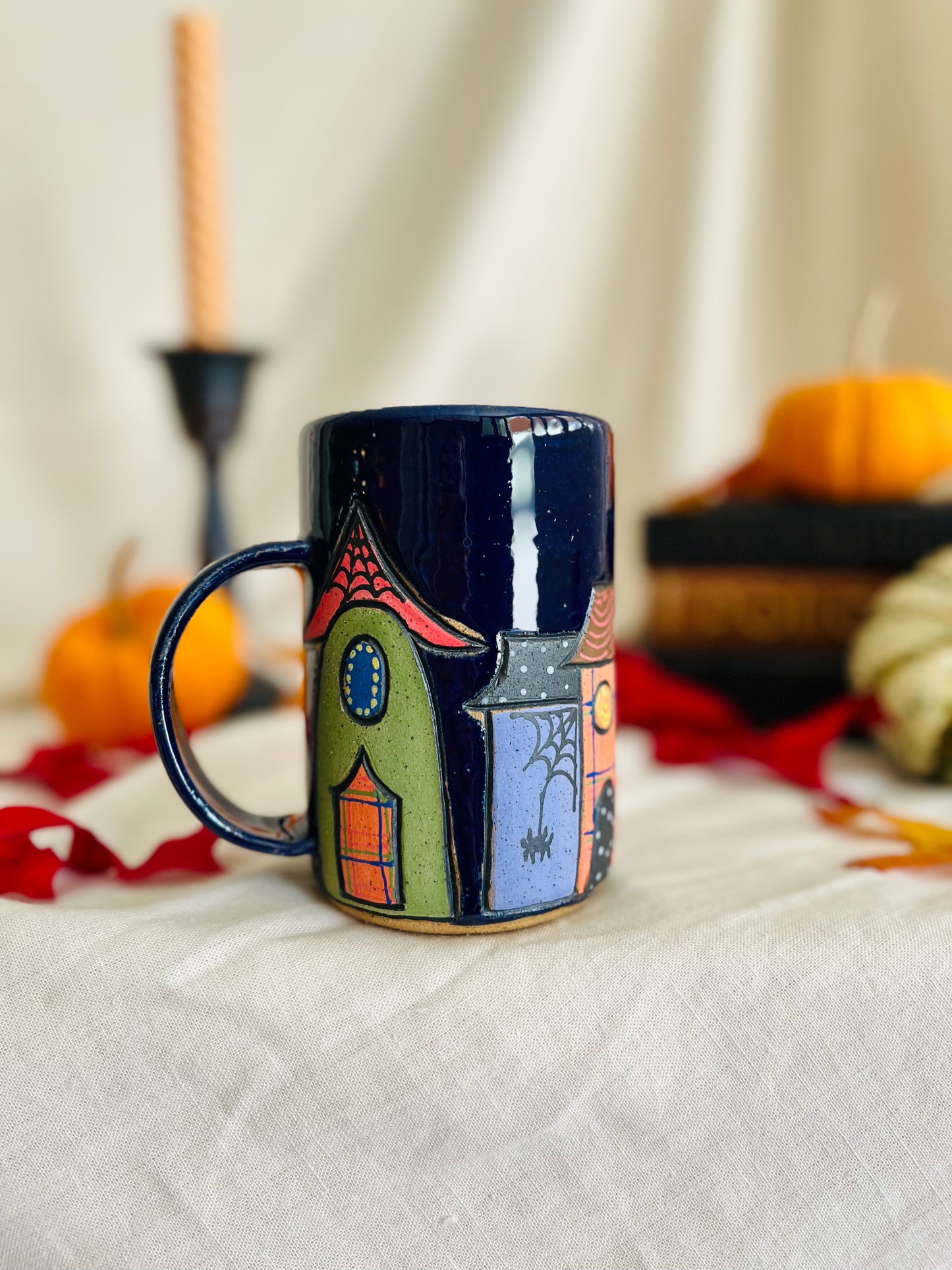Patchwork Spooky Village Mug 4