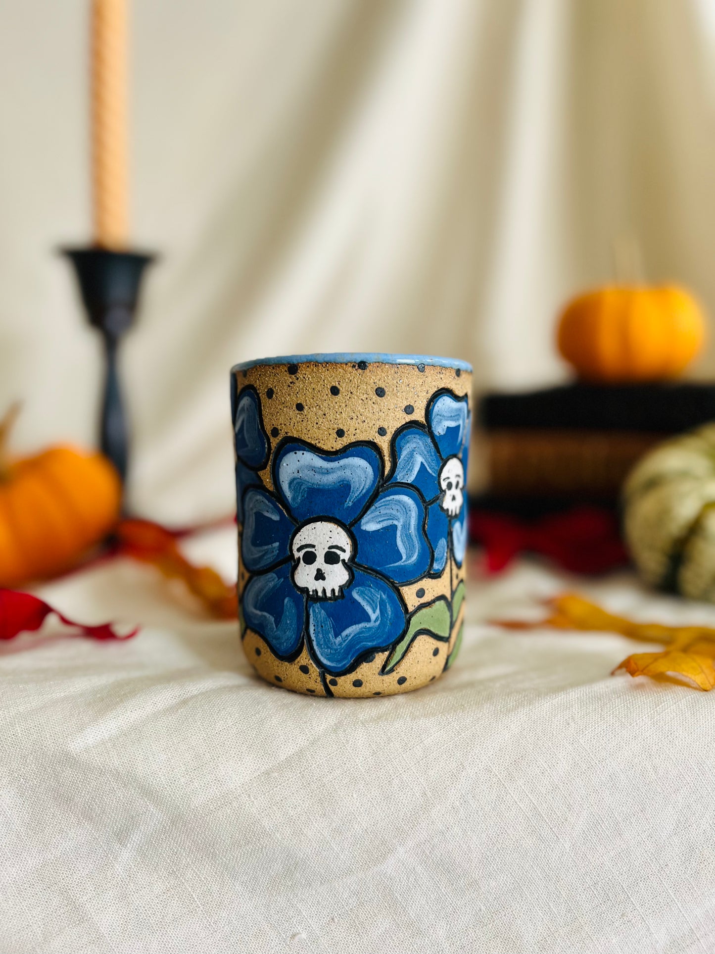 Skull Flowers Cup