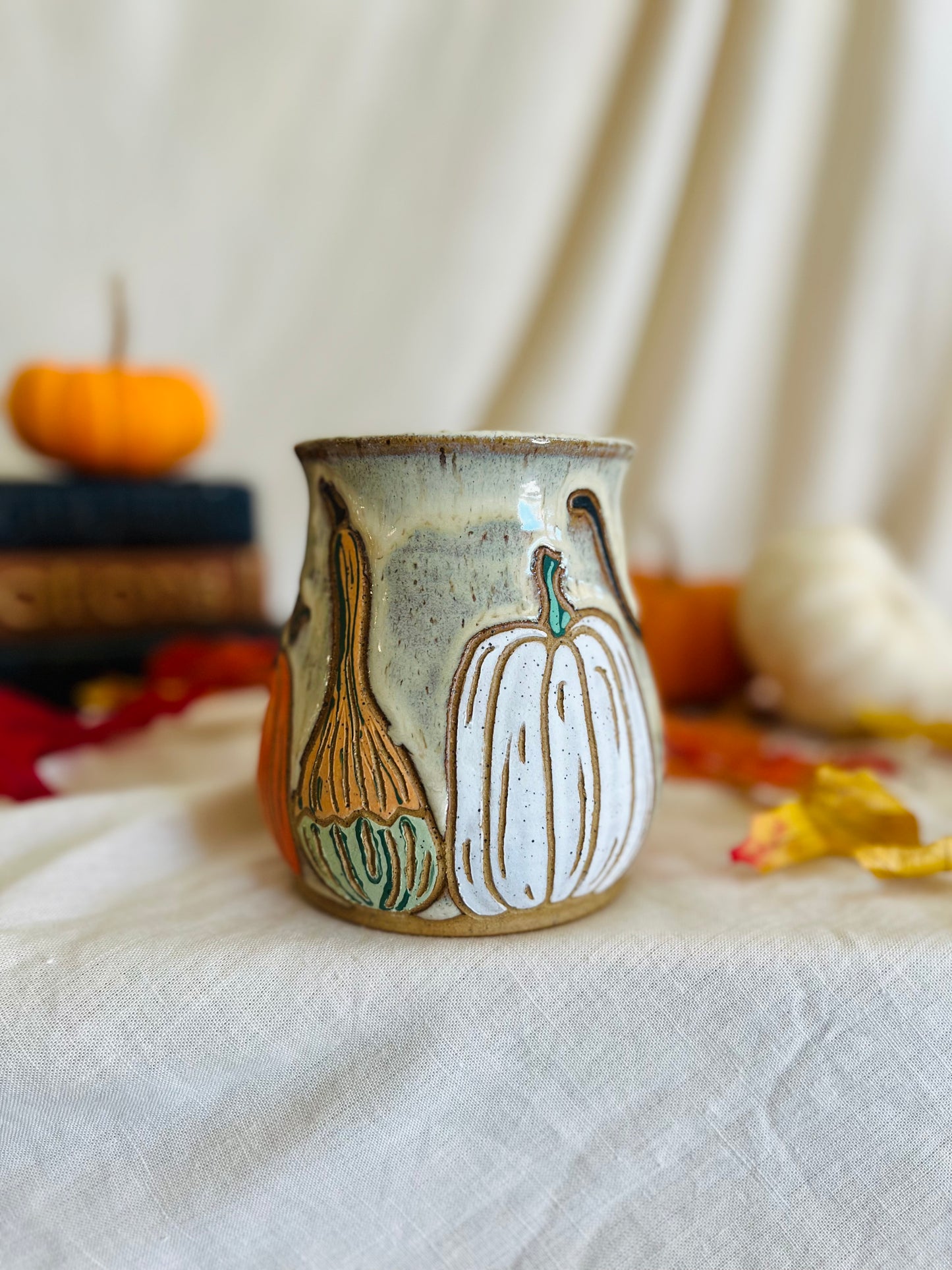 Gourds N' Pumpkins N' Cat Mug 1