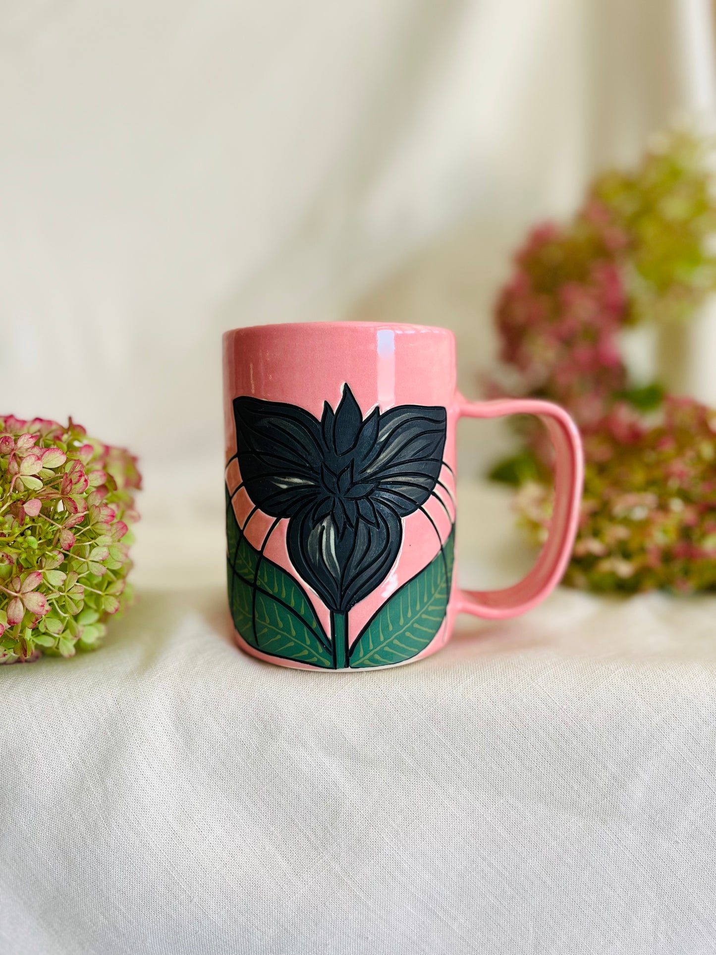 Bat Flower Mug