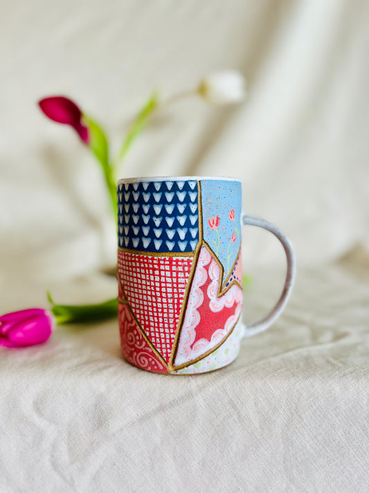 Patchwork Valentines Mug 3