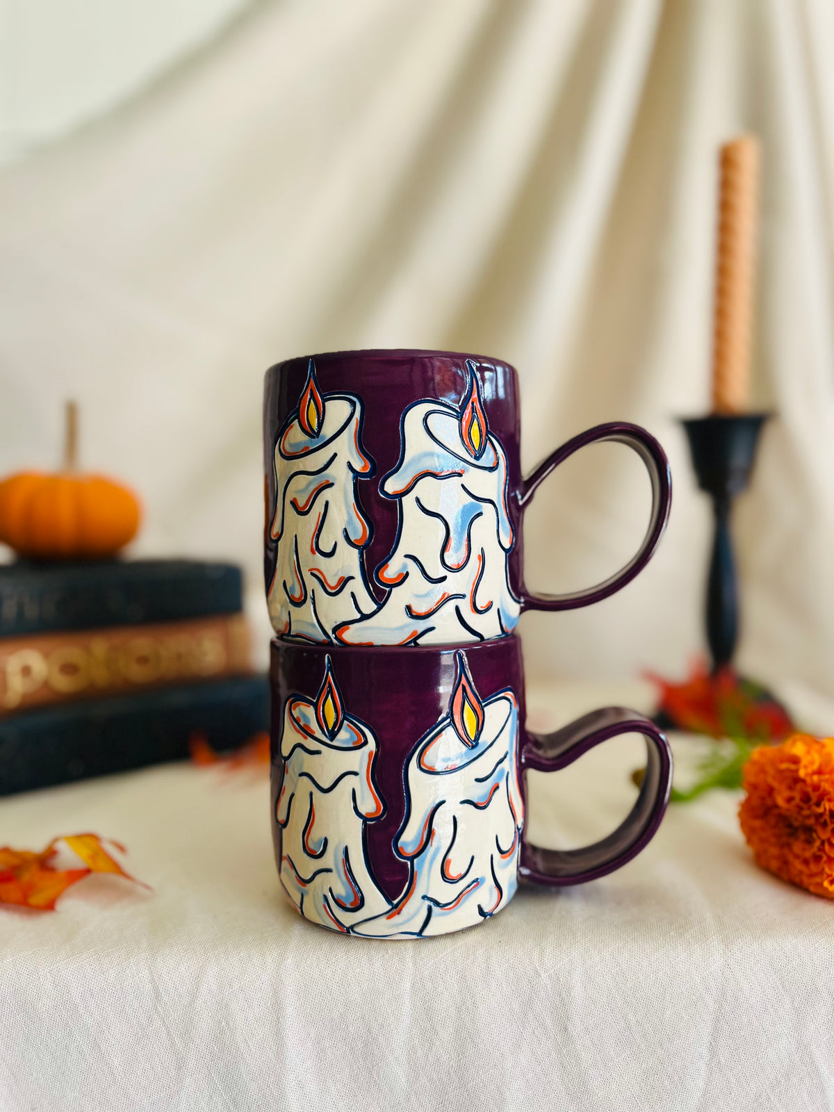 Melting Candle Mug (purple)