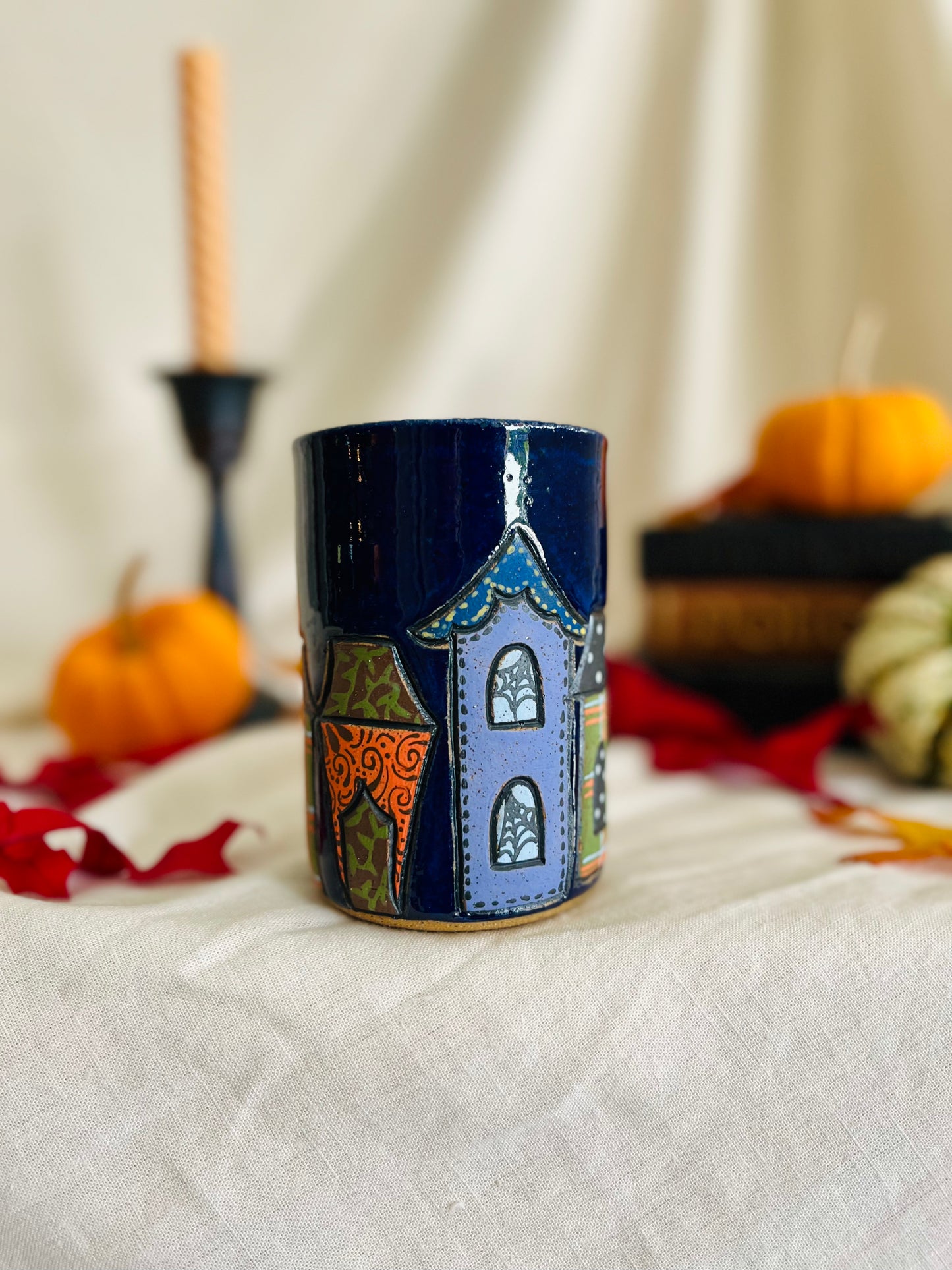 Patchwork Spooky Village Mug 3