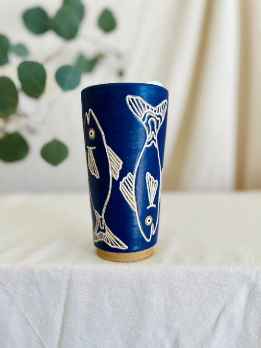 Blue Fish Travel Cup