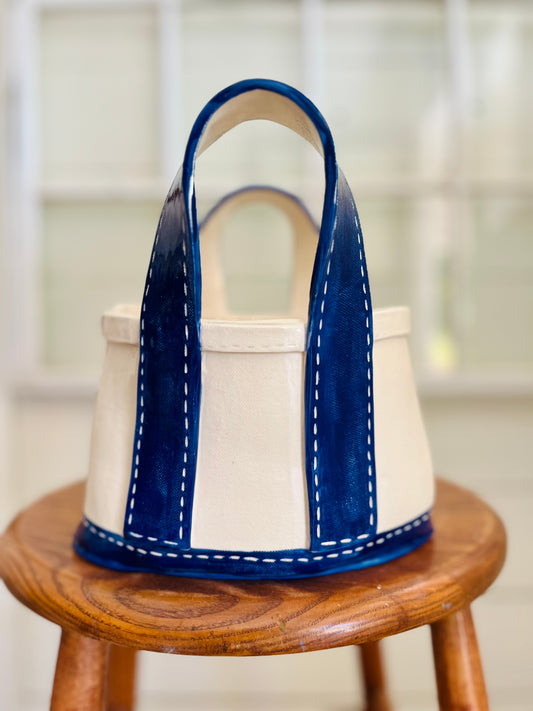 Tote Bag Planter: large blue