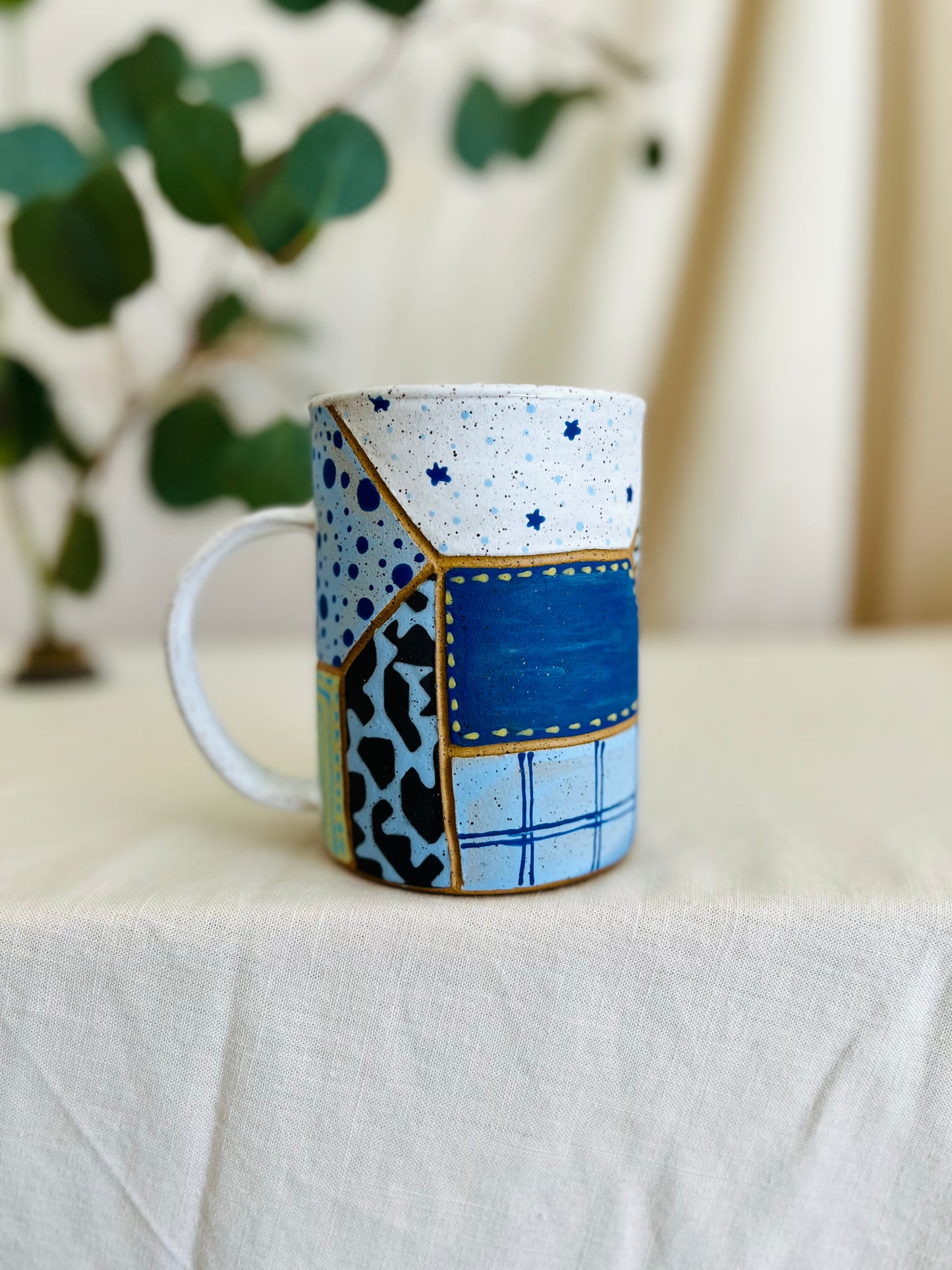 Patchwork Blues Mug 6