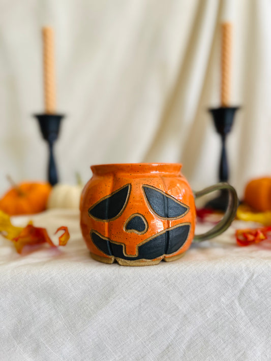 Pumpkin Mug: Spooky Jack o' Lantern 2