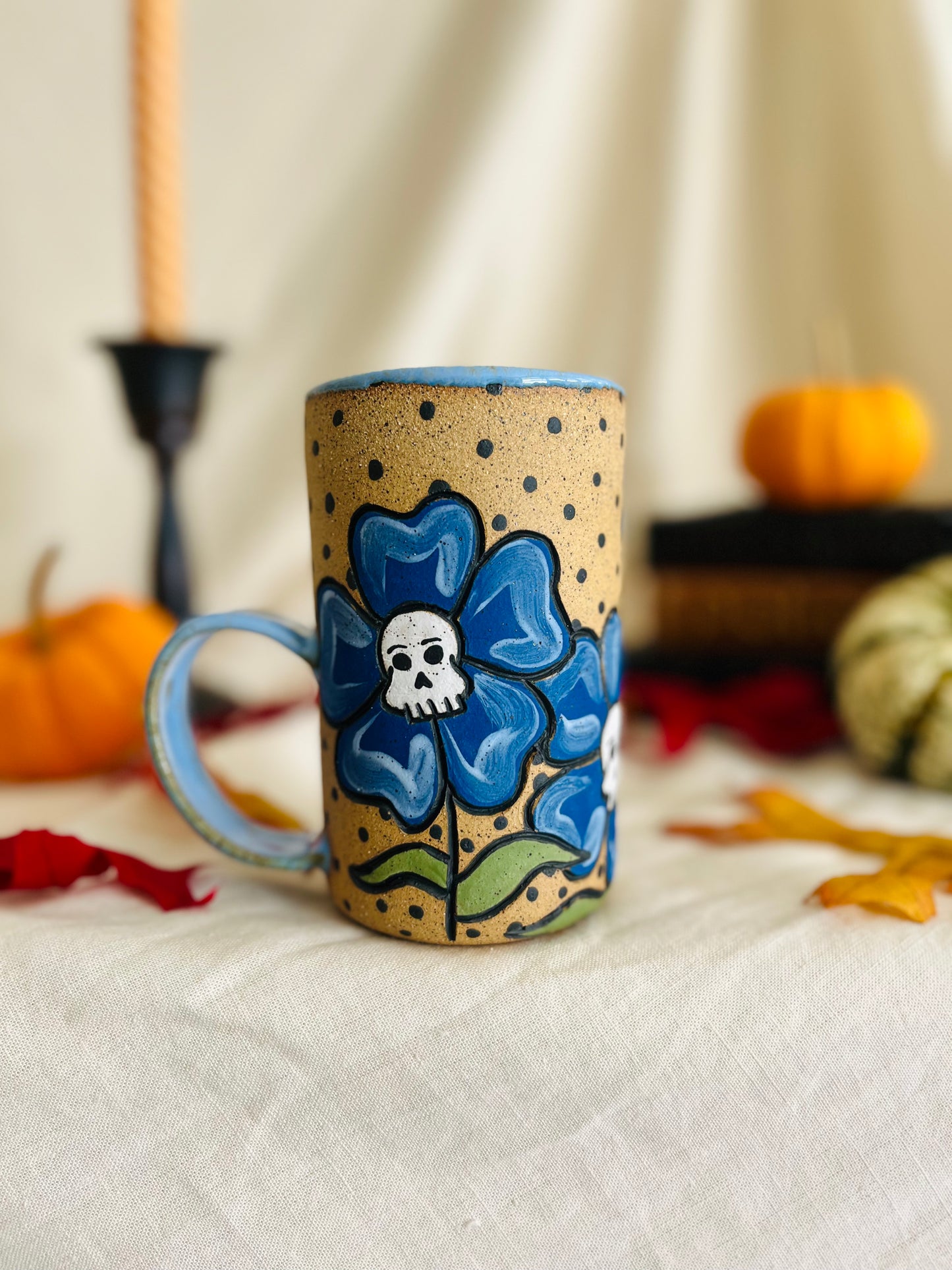 Skull Flowers Mug
