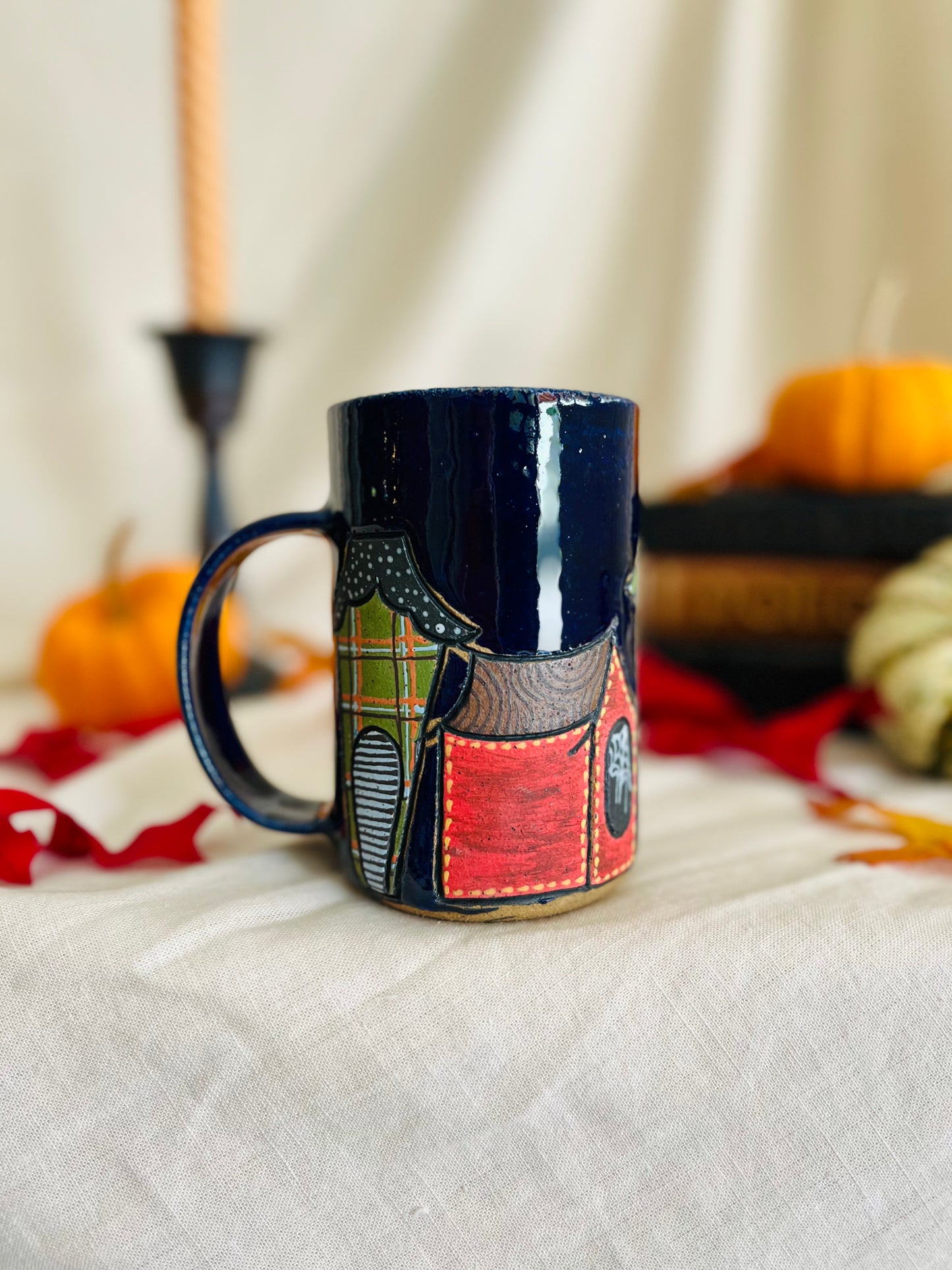Patchwork Spooky Village Mug 1