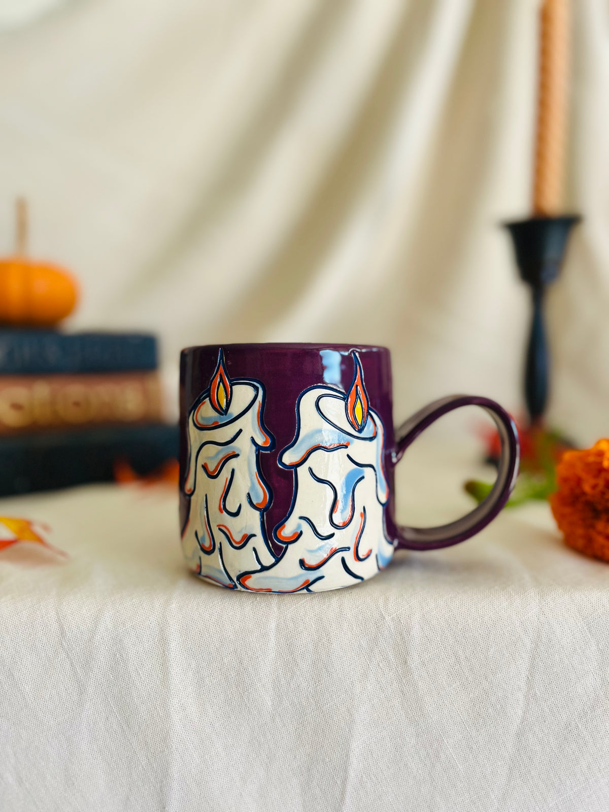 Melting Candle Mug (purple)
