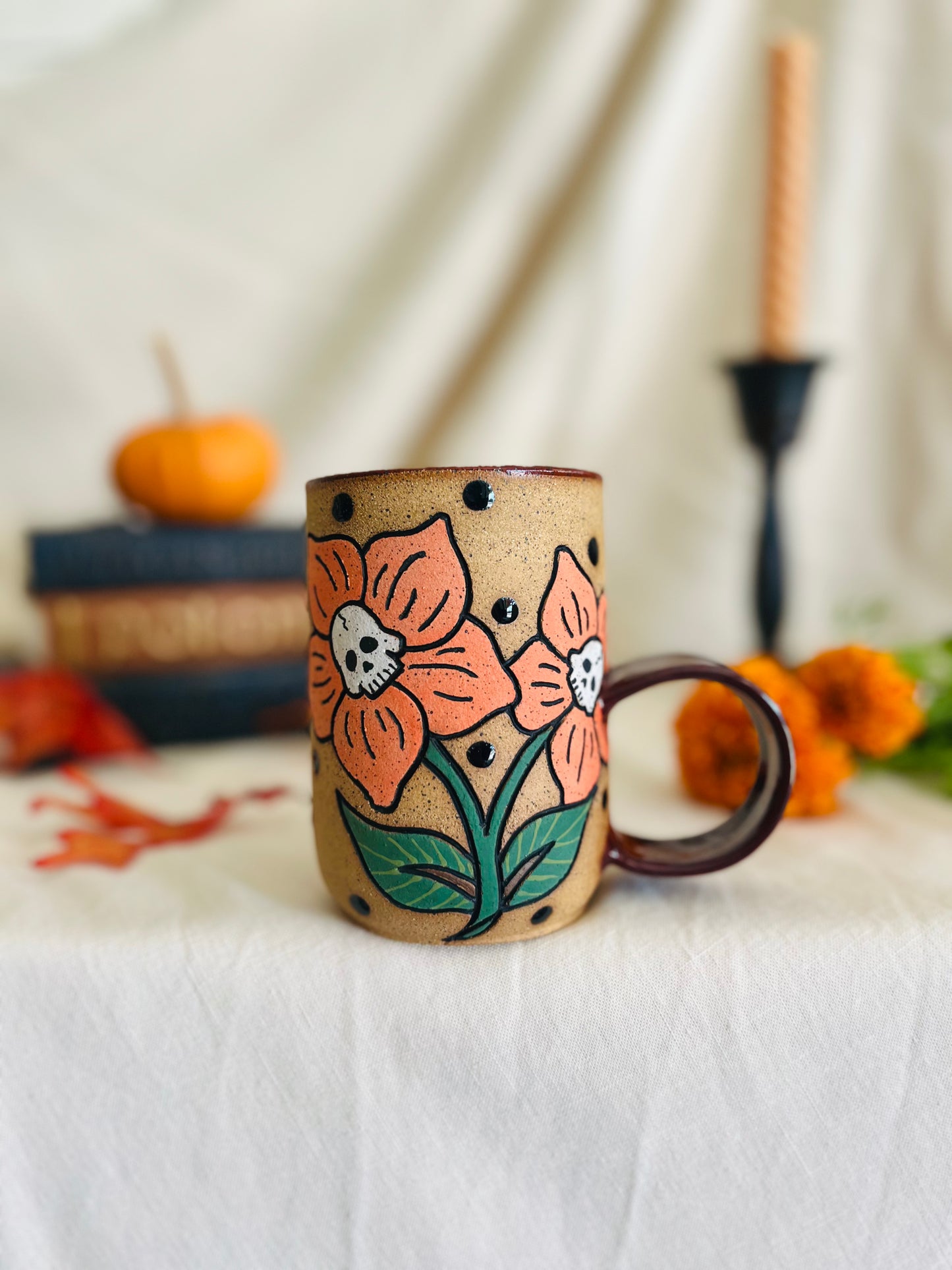 Skull Flower Mug 1