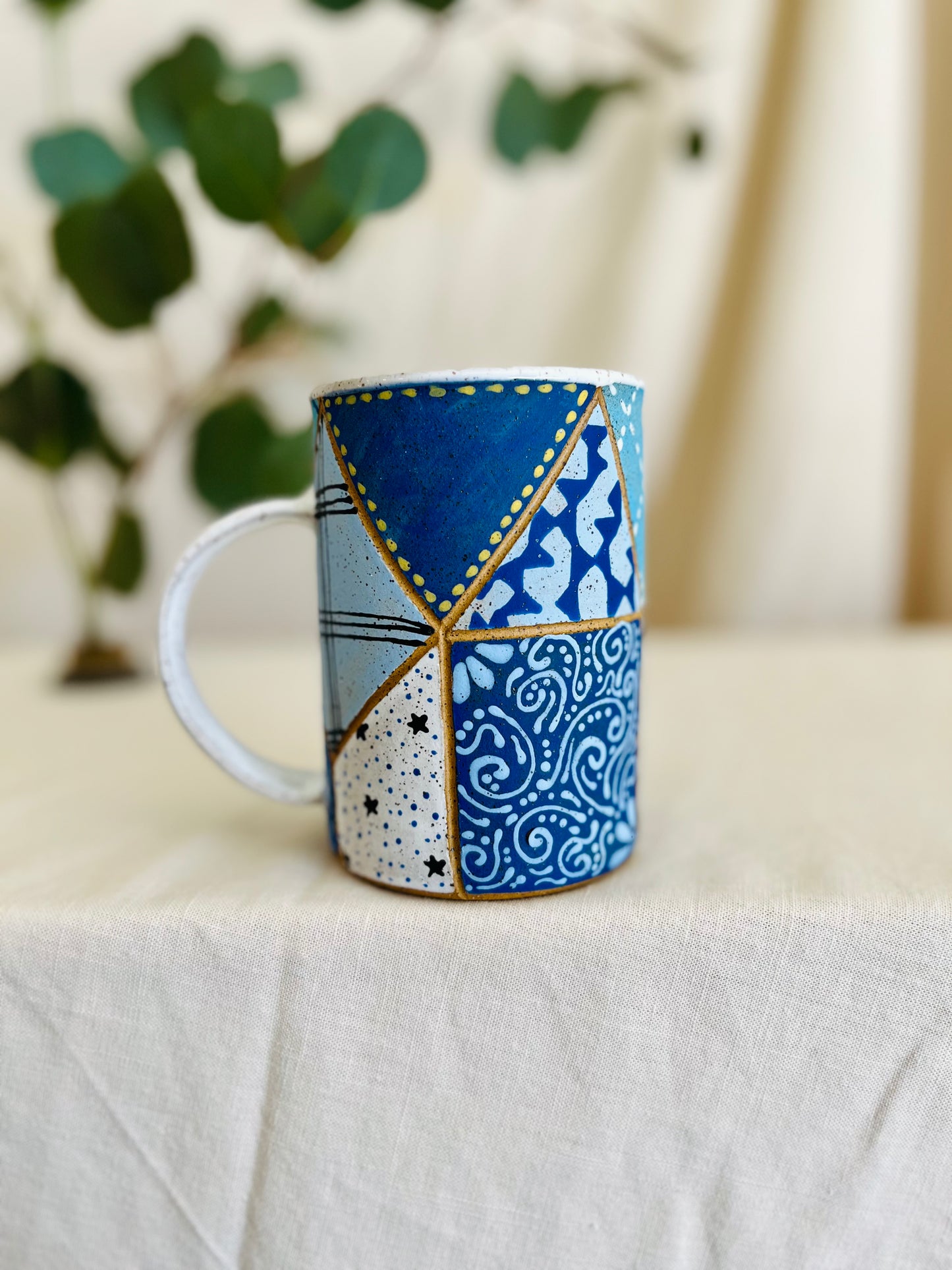 Patchwork Blues Mug 7