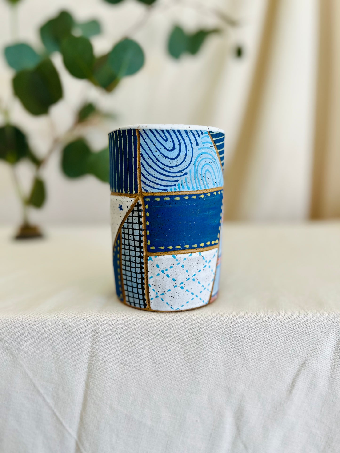 Patchwork Blues Mug 8