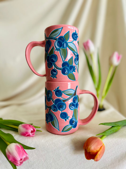 Blueberry Mug: pink