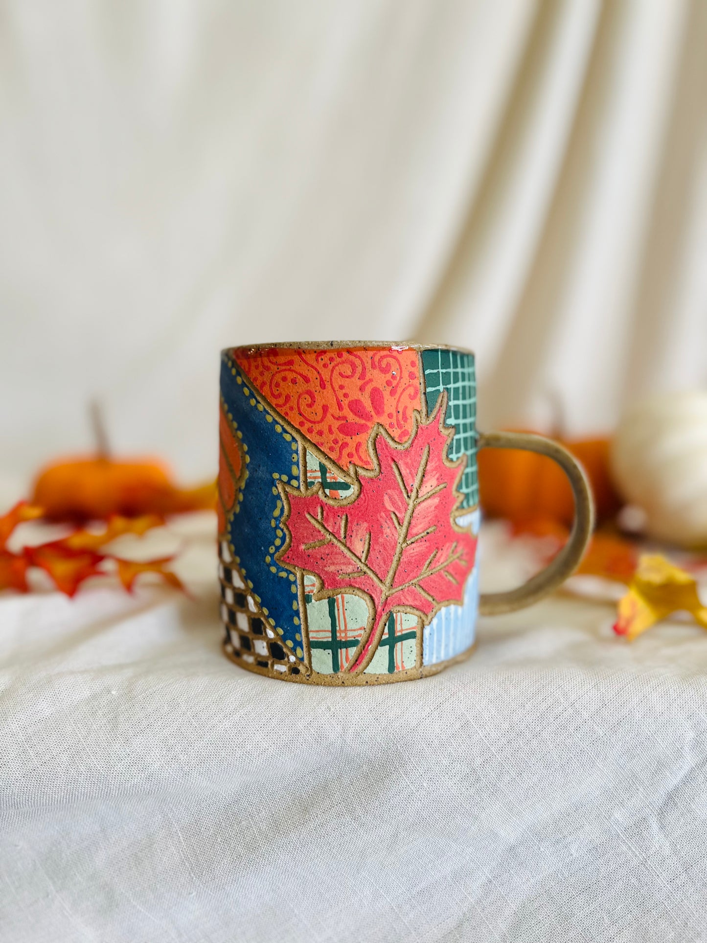 Fall Patchwork Mug 1