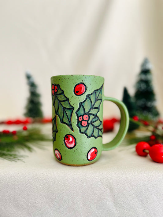 Holly + Cranberry Mug