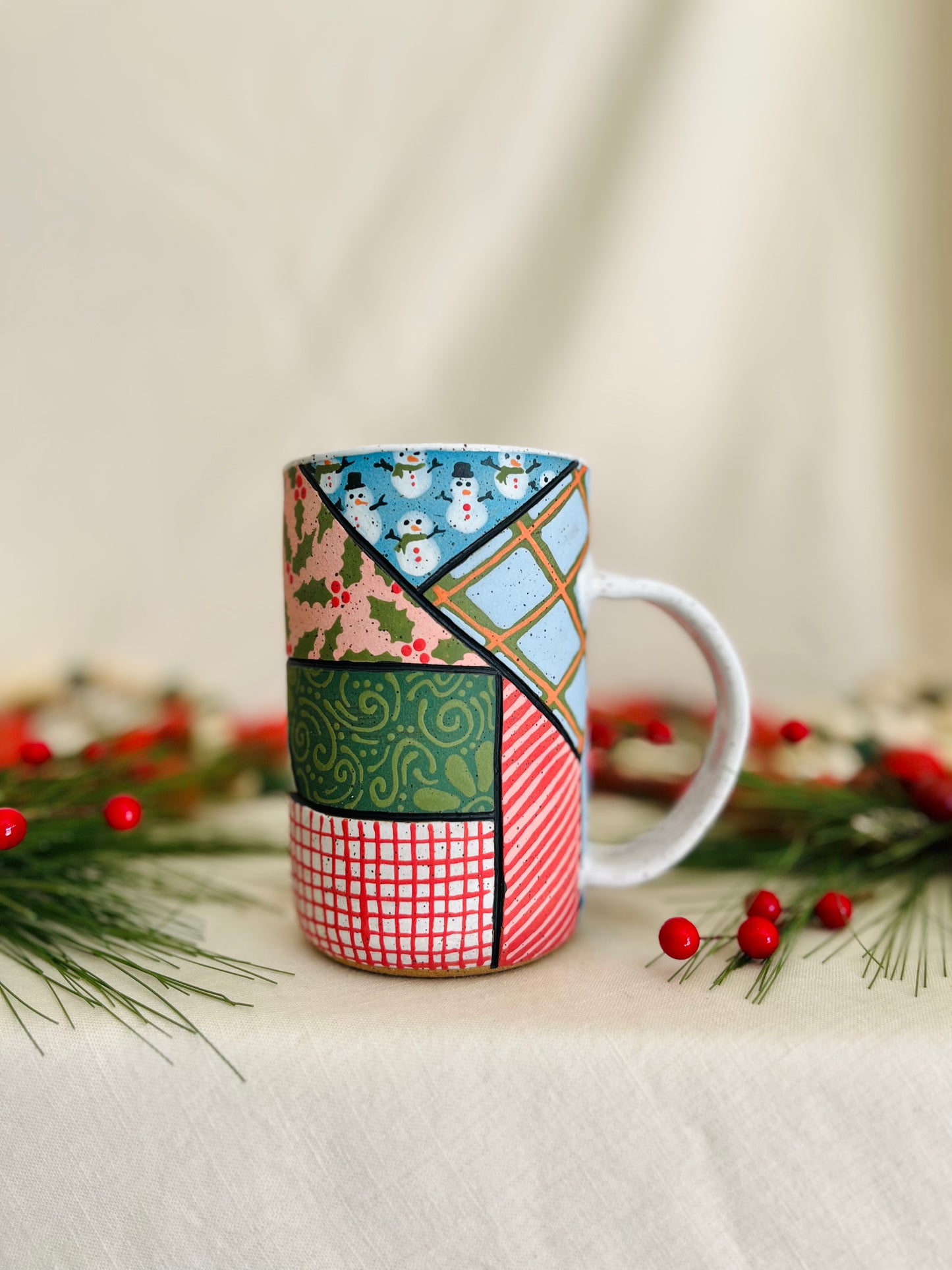 Holiday Patchwork Mug 2