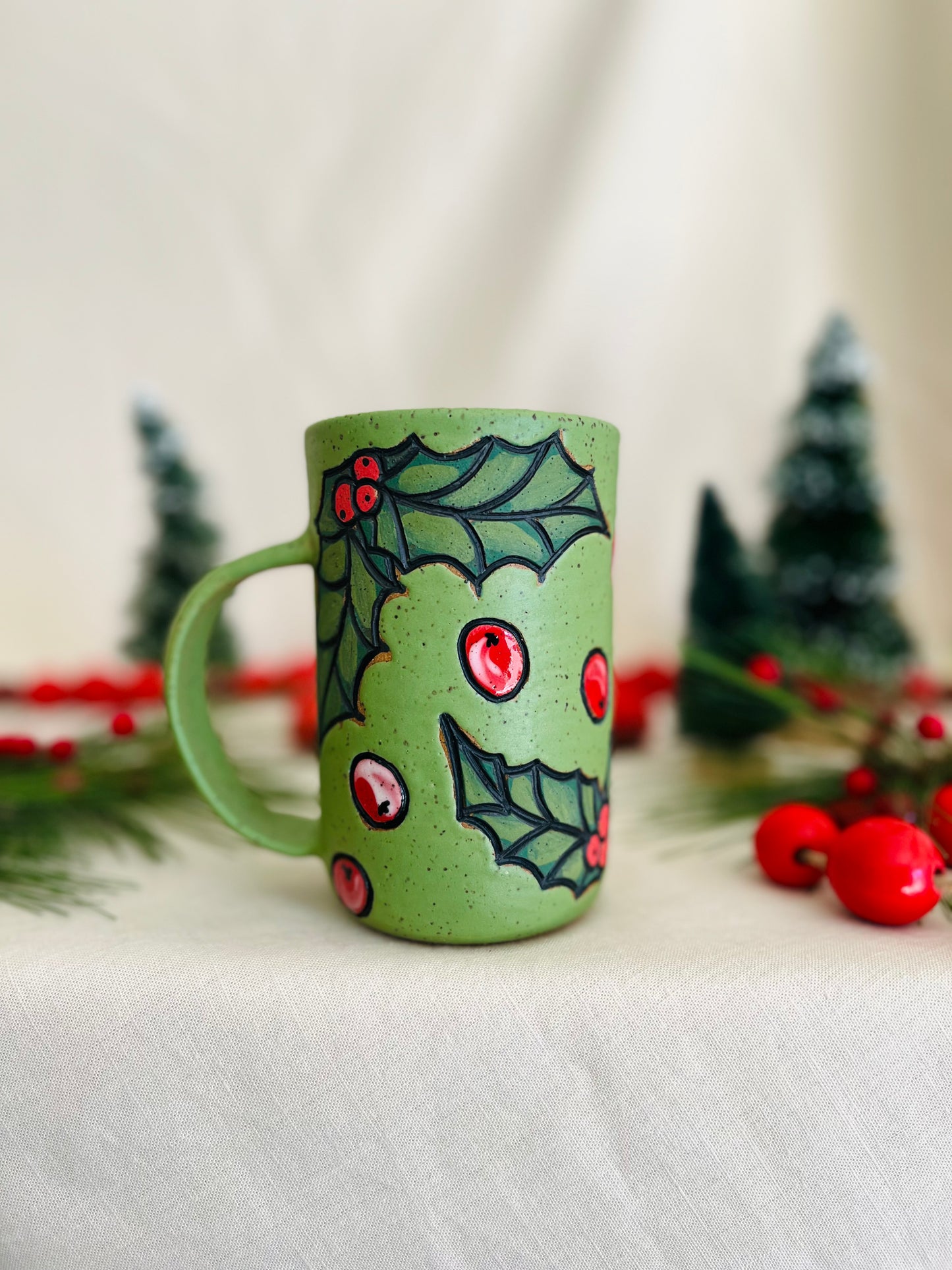 Holly + Cranberry Mug