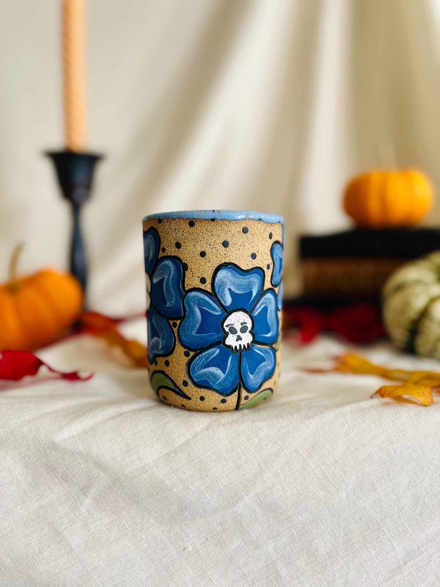 Skull Flowers Cup