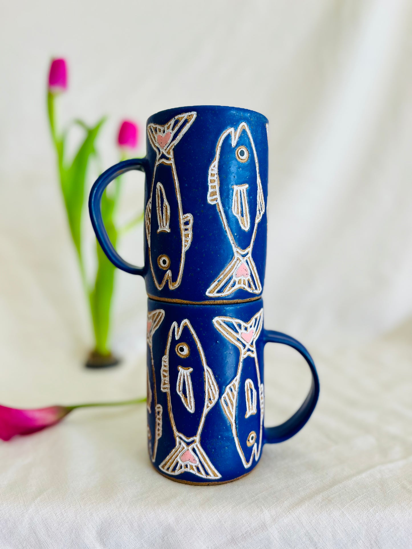 Love Fish Mug- blue