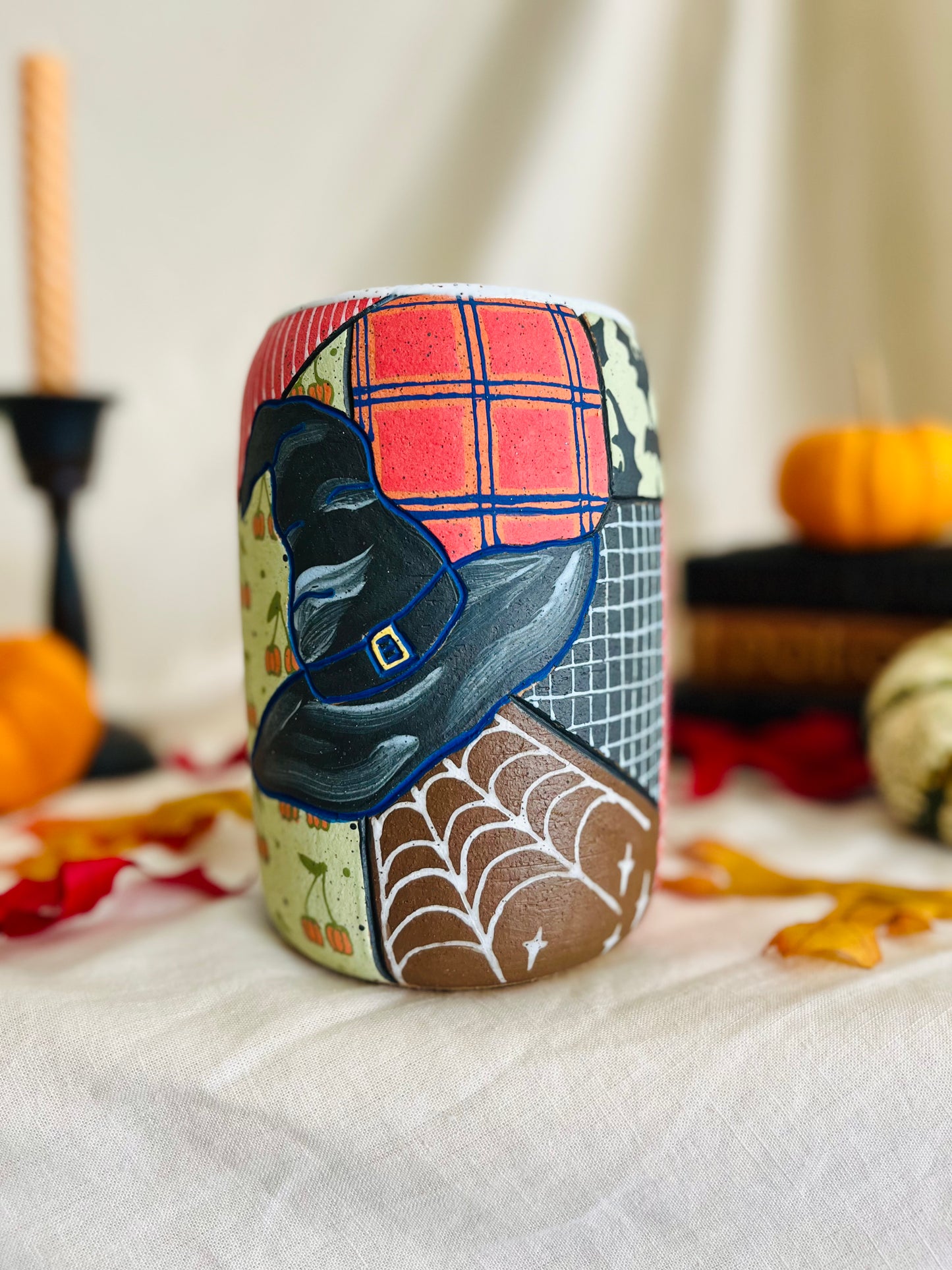 Spooky Patchwork Utensil Holder