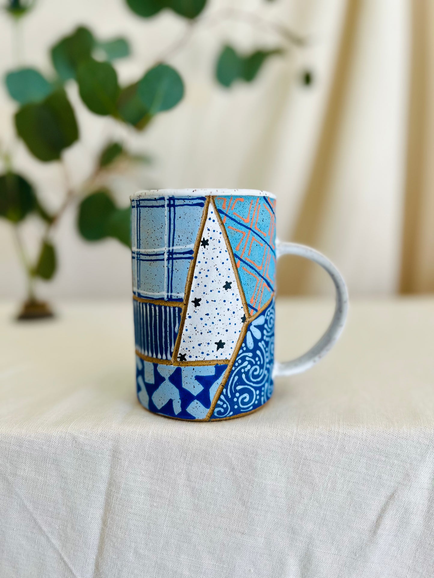 Patchwork Blues Mug 7