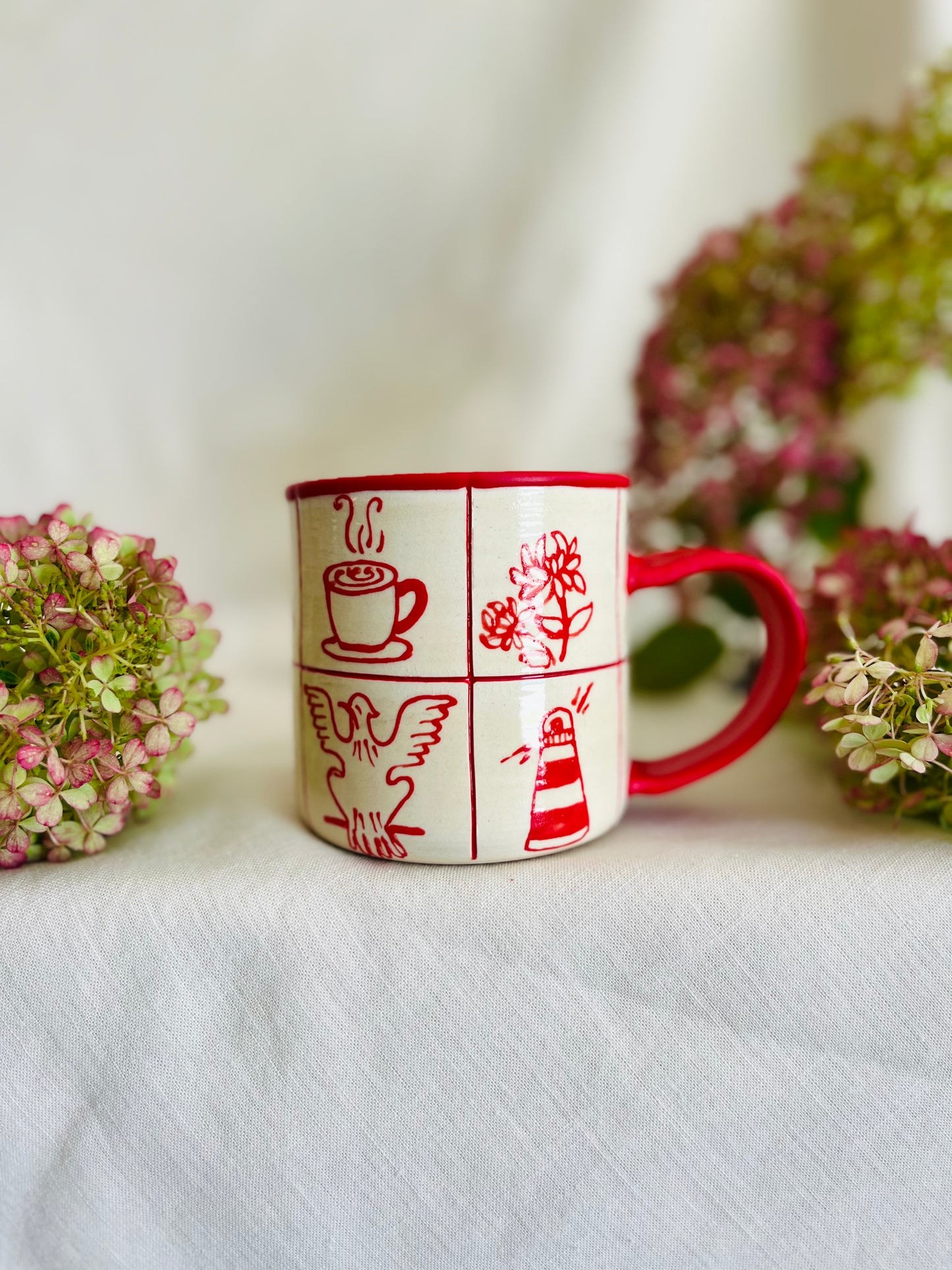 Redwork Quilt Mug 2