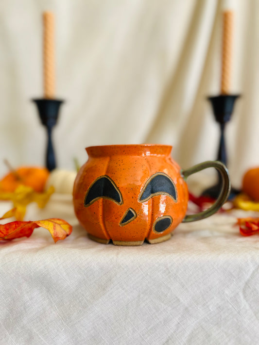 Pumpkin Mug: Spooky Jack o' Lantern 3