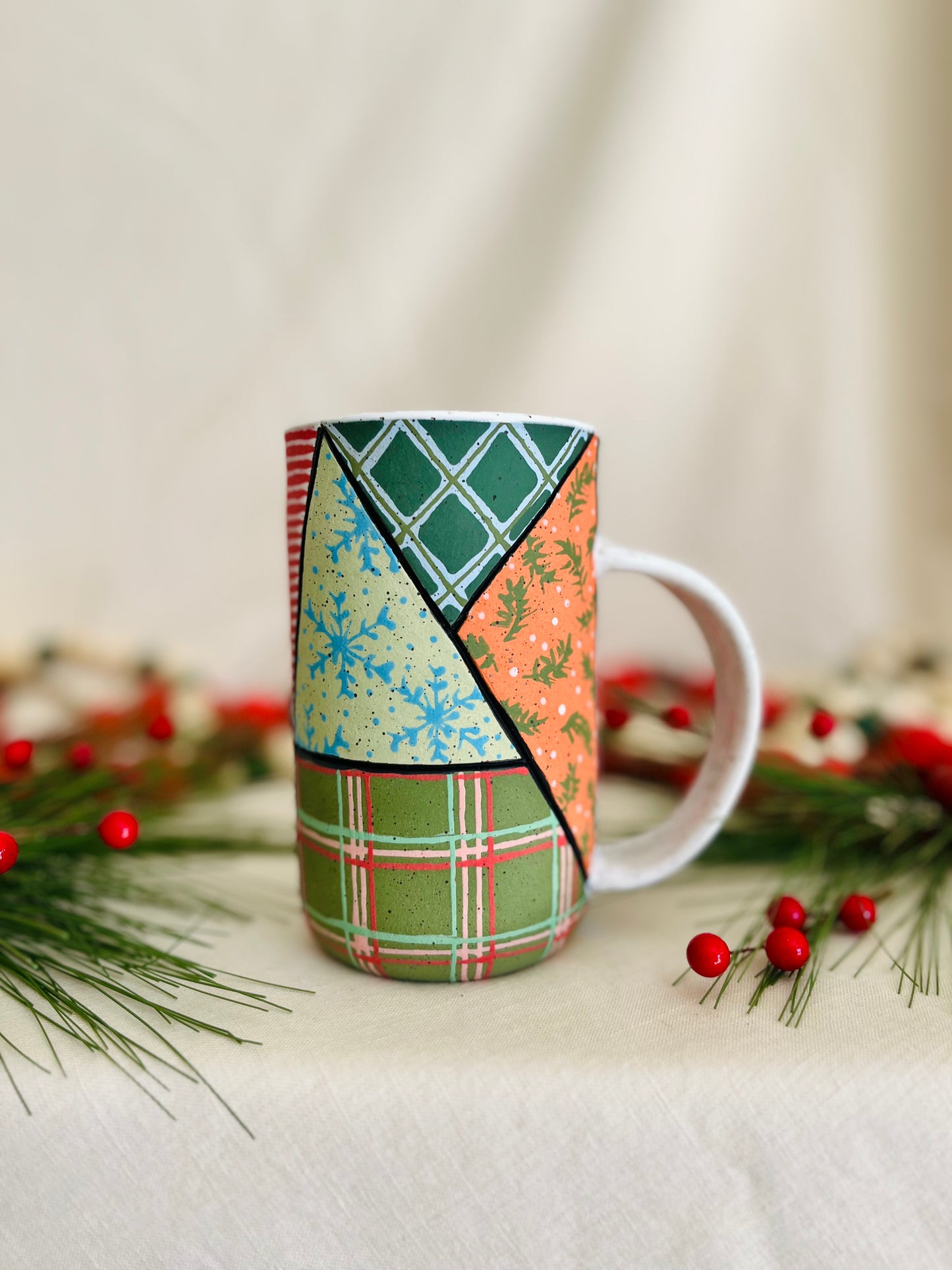 Holiday Patchwork Mug 1