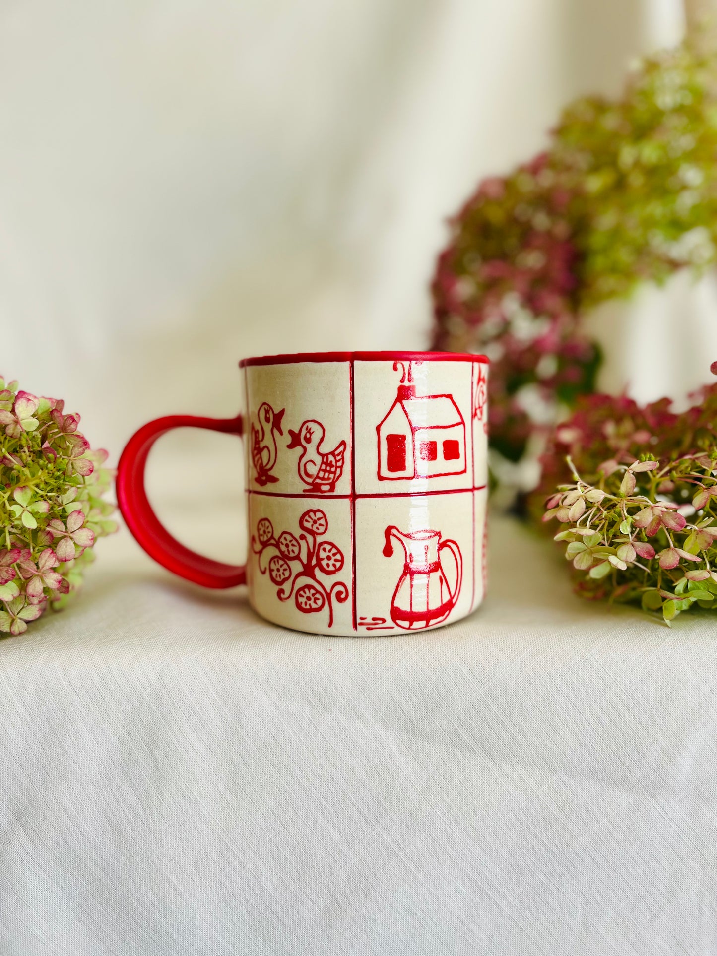 Redwork Quilt Mug 2