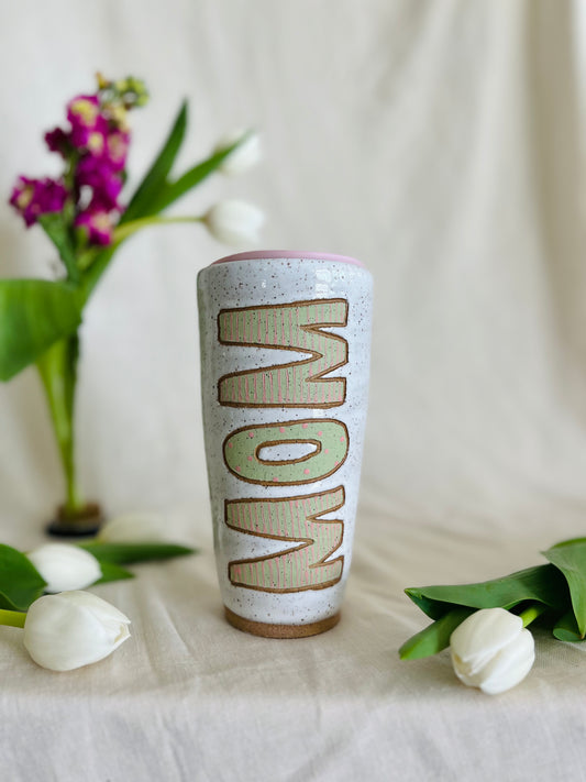 MOM Travel Cup: green+pink