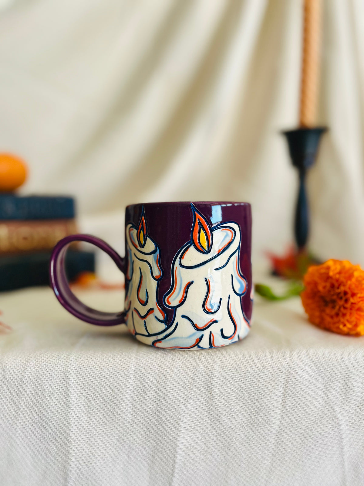 Melting Candle Mug (purple)