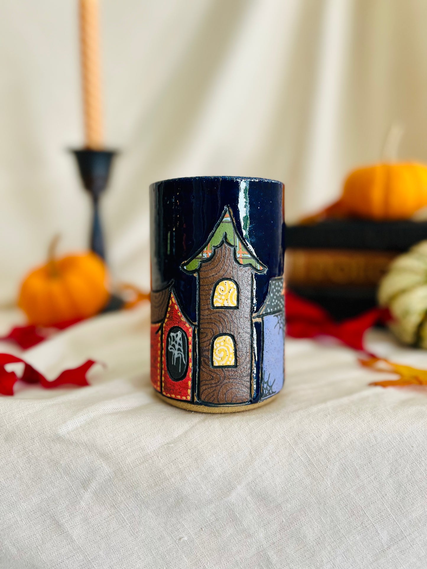 Patchwork Spooky Village Mug 1