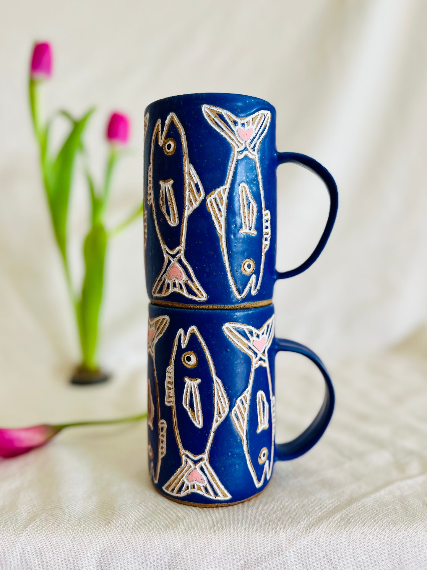 Love Fish Mug- blue