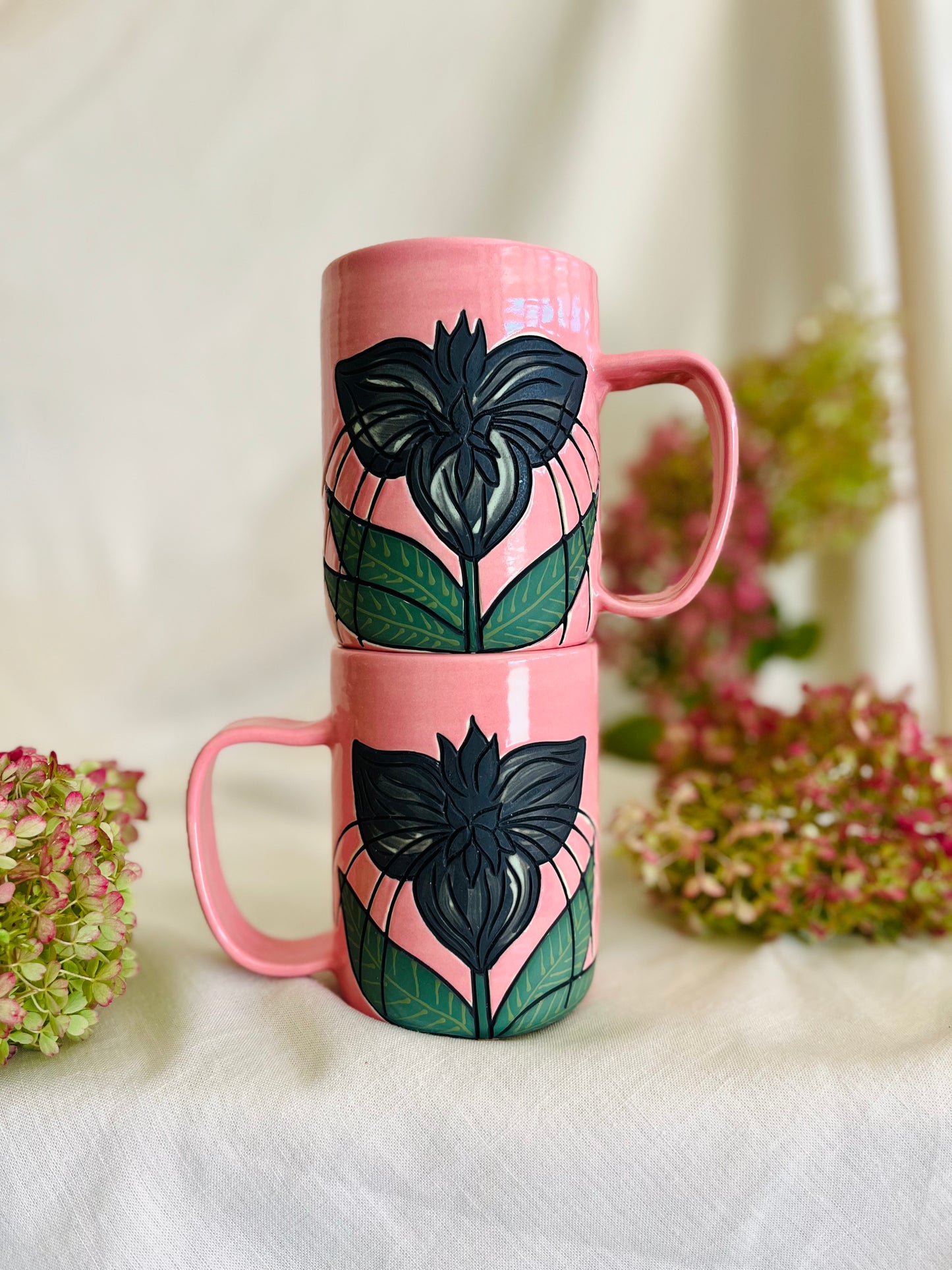 Bat Flower Mug
