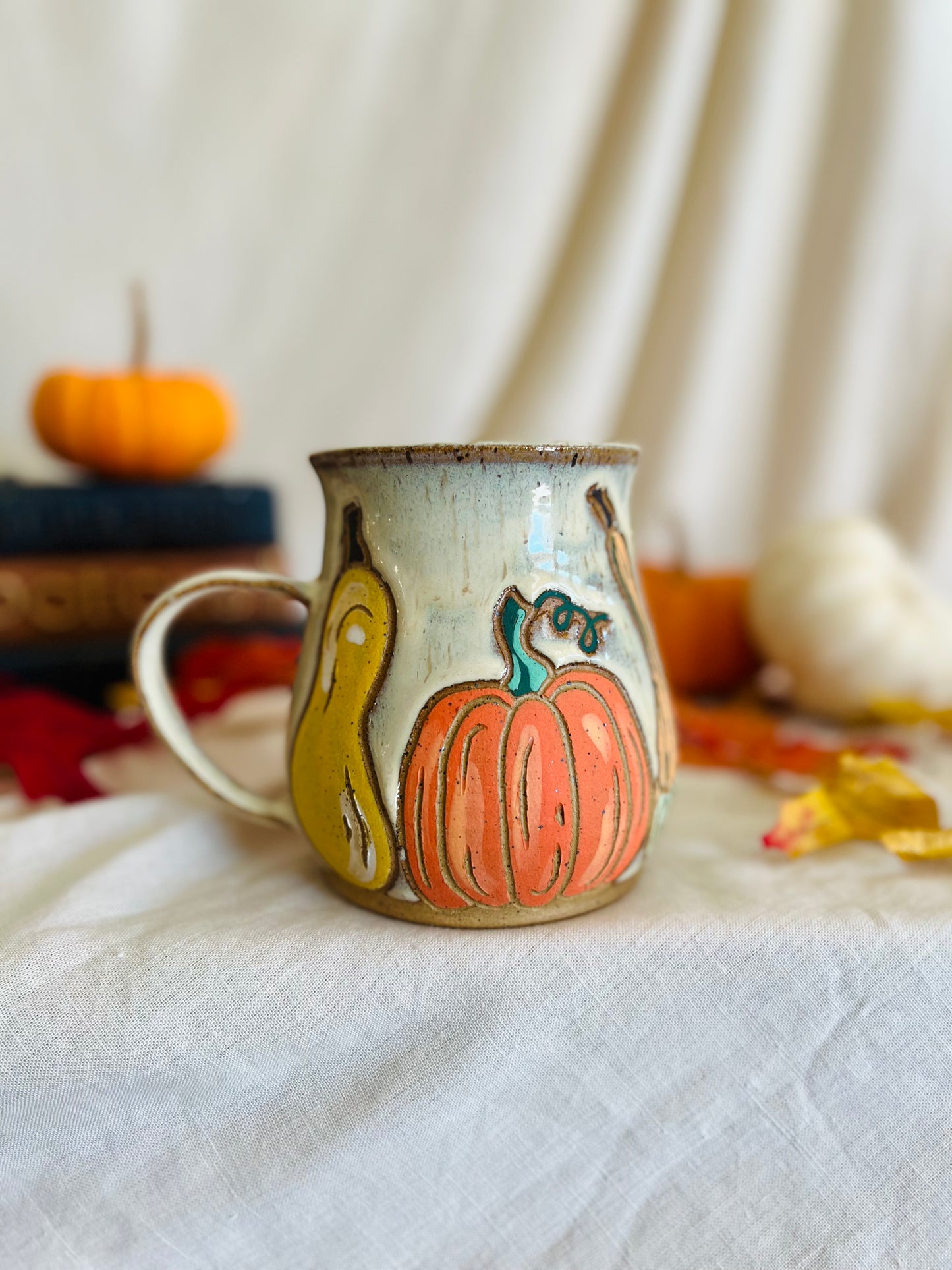 Gourds N' Pumpkins N' Cat Mug 1