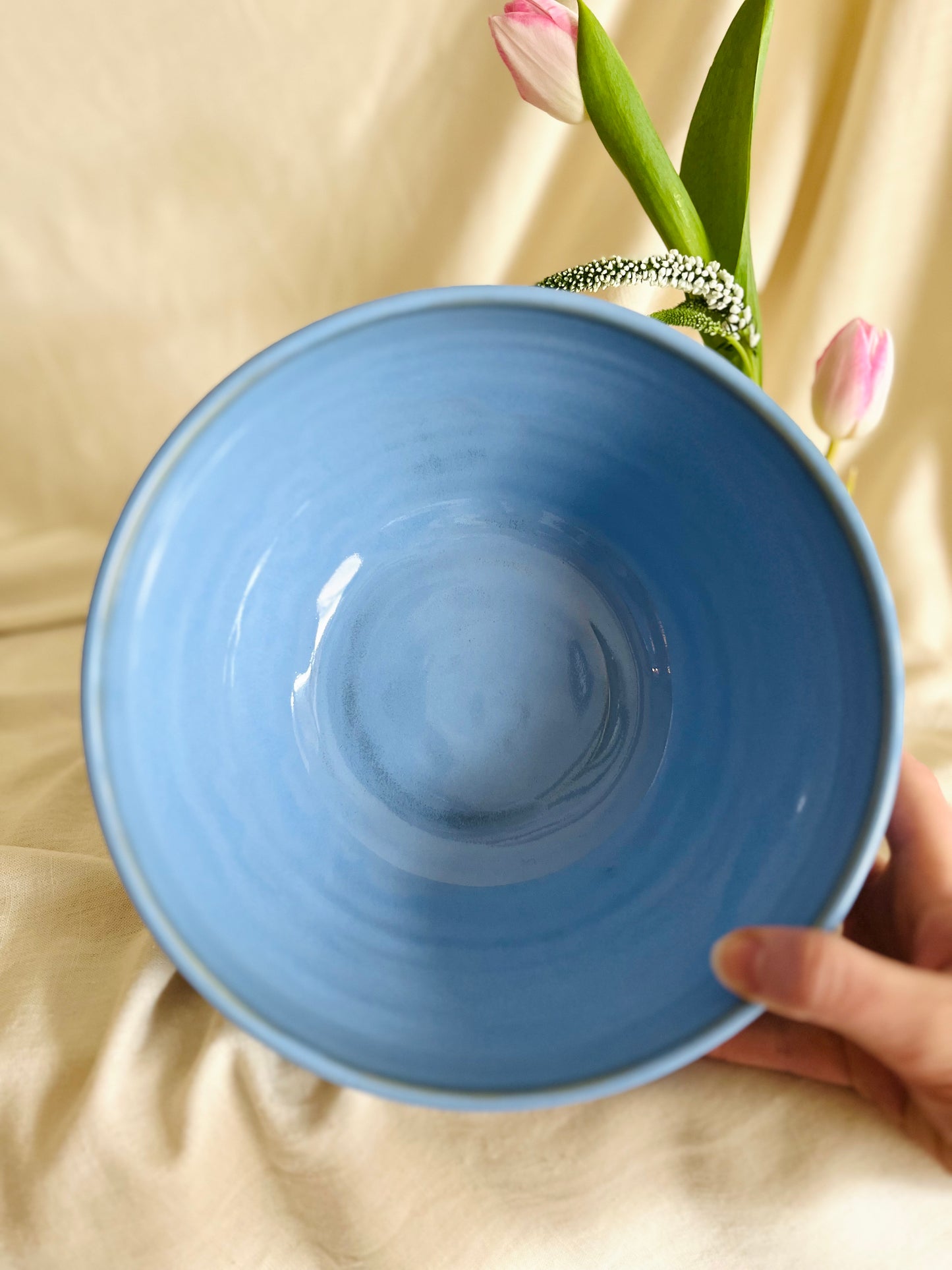Blueberry Serving Bowl: frost blue