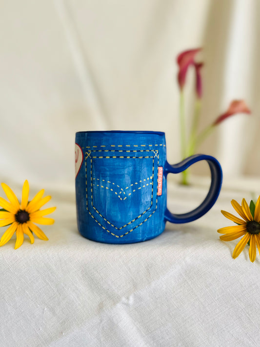Jean Pocket + Patches Mug