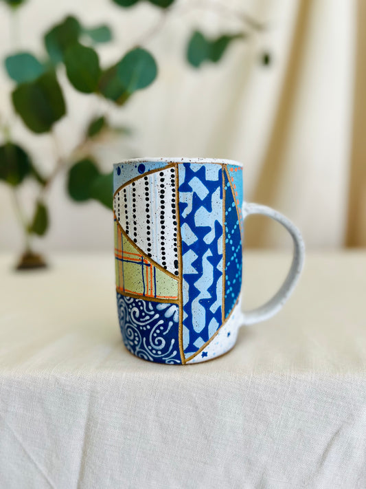 Patchwork Blues Mug 5