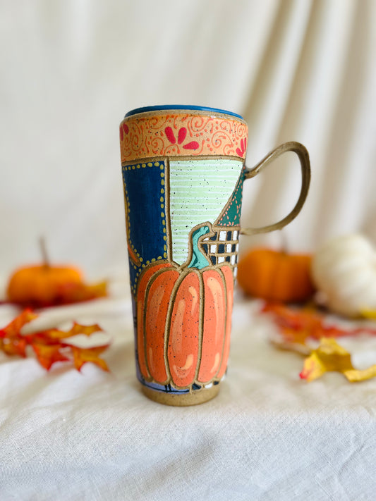 Fall Patchwork Travel Mug 1